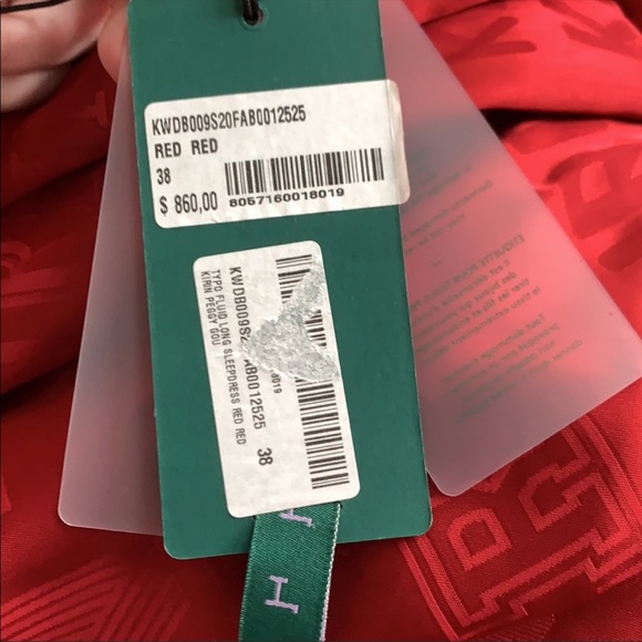 BRAND NEW NO FLAWS RED KIRIN SATIN DRESS - Picture 5 of 5